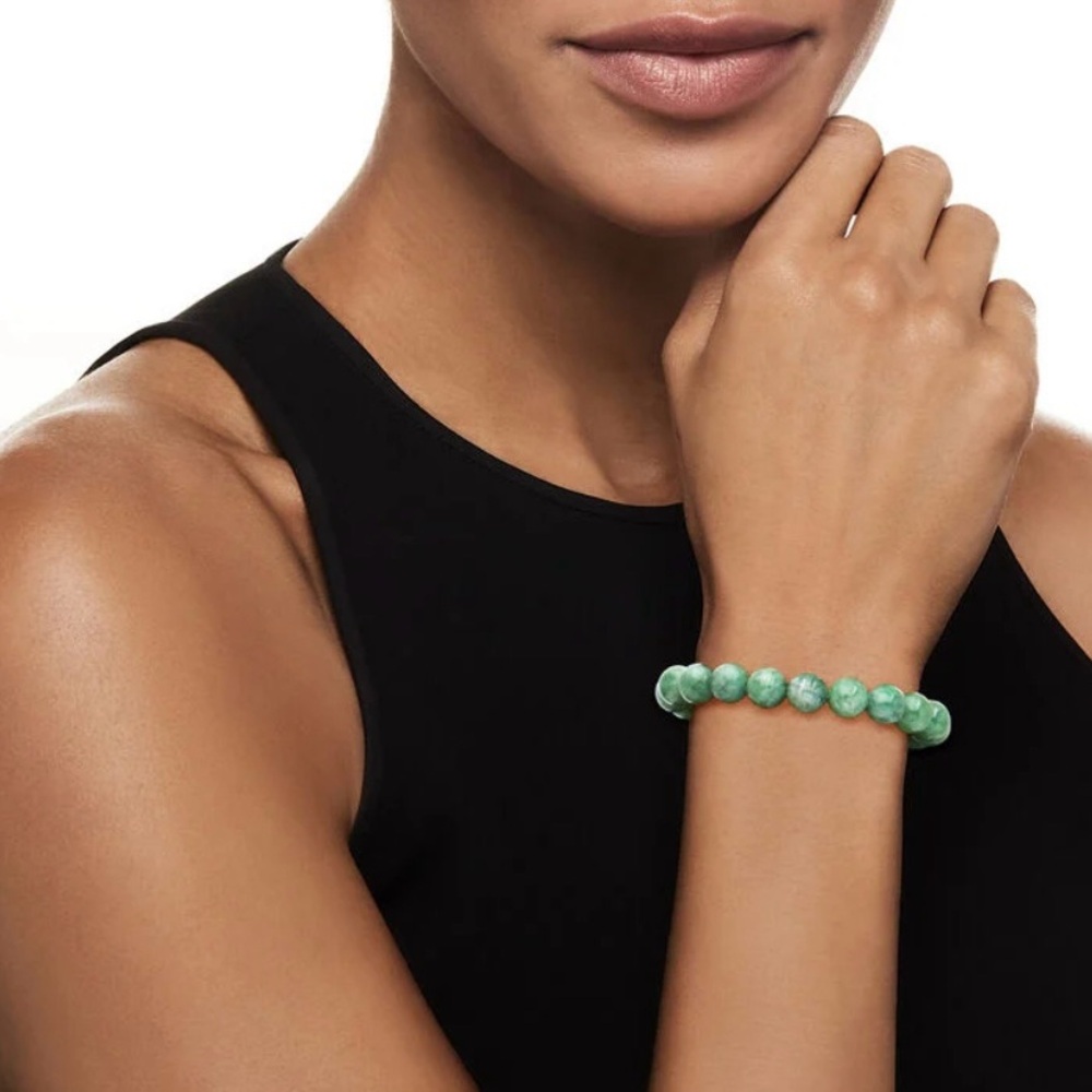 10mm Jade Bead Stretch Bracelet